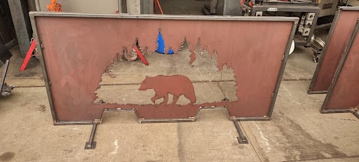 metal bear cutout